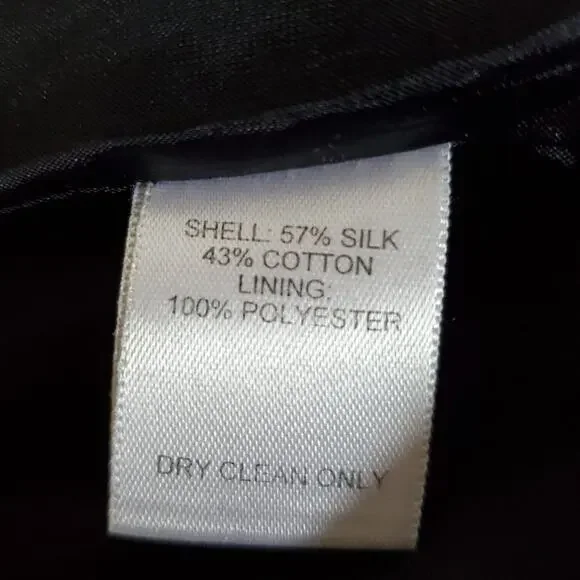 Talbots Houndstooth Blazer Vintage Silk Blend - Navy Cream - size 12- EUC - Picture 5 of 9